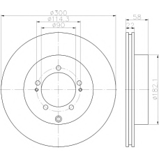 8DD 355 114-911 HELLA PAGID Тормозной диск