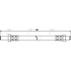 HOS3120 APEC Тормозной шланг