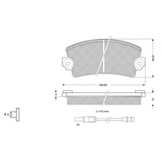 PF10431 PROCODIS FRANCE Комплект тормозных колодок, дисковый тормоз