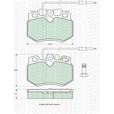 8110 38002 TRIDON Brake pads - front