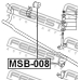 MSB-008 FEBEST Опора, стабилизатор