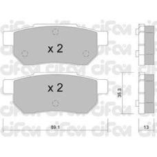 822-170-0 CIFAM Комплект тормозных колодок, дисковый тормоз