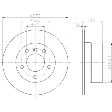 8DD 355 104-811 HELLA PAGID Тормозной диск