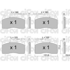 822-288-3 CIFAM Комплект тормозных колодок, дисковый тормоз