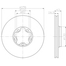 8DD 355 108-121 HELLA Тормозной диск