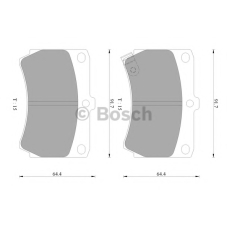 0 986 AB2 053 BOSCH Комплект тормозных колодок, дисковый тормоз