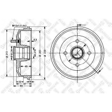 6025-2529-SX STELLOX Тормозной барабан