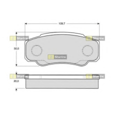 BD S841P STARLINE Комплект тормозных колодок, дисковый тормоз