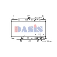 100331N AKS DASIS Радиатор, охлаждение двигателя