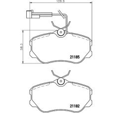 8DB 355 017-831 HELLA PAGID Комплект тормозных колодок, дисковый тормоз