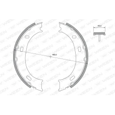 152-2112 WEEN Комплект тормозных колодок, стояночная тормозная с