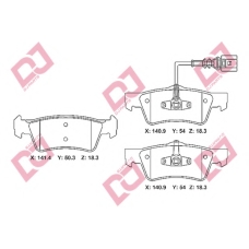 BP2242 DJ PARTS Комплект тормозных колодок, дисковый тормоз