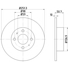 8DD 355 101-101 HELLA Тормозной диск