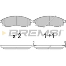 BP2743 BREMSI Комплект тормозных колодок, дисковый тормоз