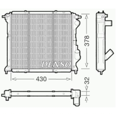 DRM23027 DENSO Радиатор, охлаждение двигателя