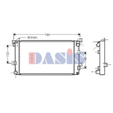 520280N AKS DASIS Радиатор, охлаждение двигателя