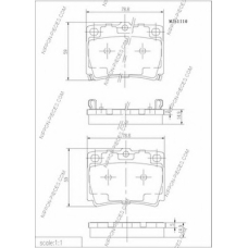 M361I10 NPS Комплект тормозных колодок, дисковый тормоз