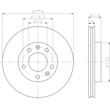 8DD 355 108-751 HELLA PAGID Тормозной диск