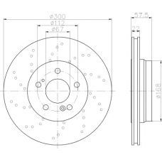 8DD 355 110-151 HELLA PAGID Тормозной диск