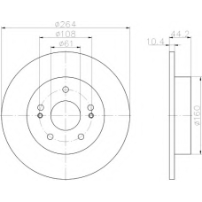 8DD 355 103-541 HELLA Тормозной диск