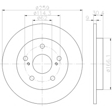 8DD 355 114-301 HELLA PAGID Тормозной диск