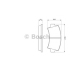 0 986 424 421 BOSCH Комплект тормозных колодок, дисковый тормоз