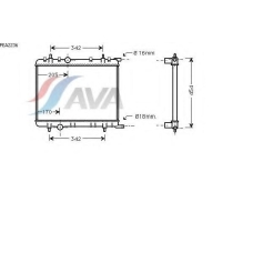 PEA2236 AVA Радиатор, охлаждение двигателя
