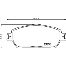 8DB 355 014-441 HELLA Комплект тормозных колодок, дисковый тормоз