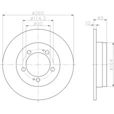 MDC932 MINTEX Тормозной диск