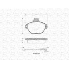 363702160298 MAGNETI MARELLI Комплект тормозных колодок, дисковый тормоз