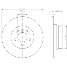 8DD 355 121-731 HELLA Тормозной диск
