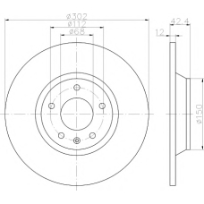 MDC2281 MINTEX Тормозной диск