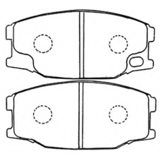 AKD-3407 ASVA Комплект тормозных колодок, дисковый тормоз