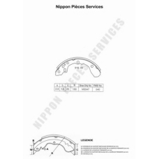 M350A05 NPS Комплект тормозных колодок