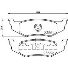 8DB 355 018-661 HELLA Комплект тормозных колодок, дисковый тормоз