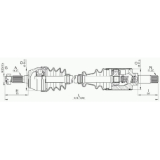 DRS6084.00 OPEN PARTS Приводной вал