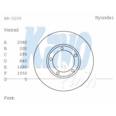 BR-3209 KAVO PARTS Тормозной диск