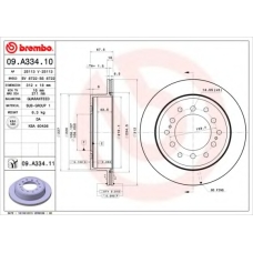 09.A334.10 BREMBO Тормозной диск