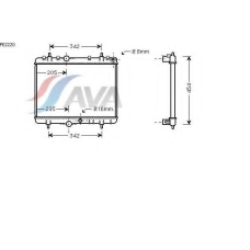 PE2220 AVA Радиатор, охлаждение двигателя