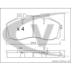 V30-8140 VEMO/VAICO Комплект тормозных колодок, дисковый тормоз