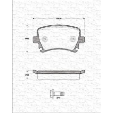 363702161251 MAGNETI MARELLI Комплект тормозных колодок, дисковый тормоз