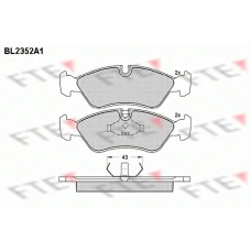 BL2352A1 FTE Комплект тормозных колодок, дисковый тормоз