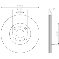 8DD 355 108-721 HELLA PAGID Тормозной диск