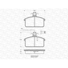 363702160175 MAGNETI MARELLI Комплект тормозных колодок, дисковый тормоз