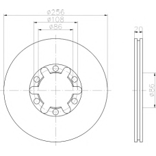 8DD 355 105-111 HELLA PAGID Тормозной диск
