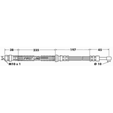 FBH7505 FIRST LINE Тормозной шланг