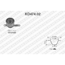 KD474.02 SNR Комплект ремня грм