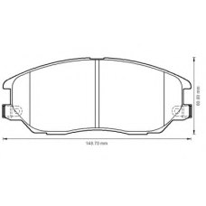 572518B BENDIX Комплект тормозных колодок, дисковый тормоз