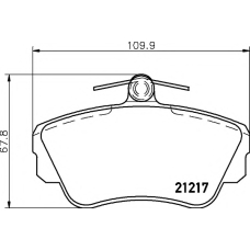 8DB 355 017-921 HELLA PAGID Комплект тормозных колодок, дисковый тормоз