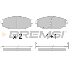 BP2871 BREMSI Комплект тормозных колодок, дисковый тормоз